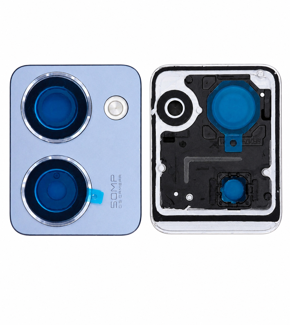 Back Camera Lens Glass with Frame for Realme P3 Ultra Blue